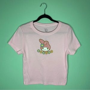 My Melody Cropped Shirt/ Baby Tee (Size Large)